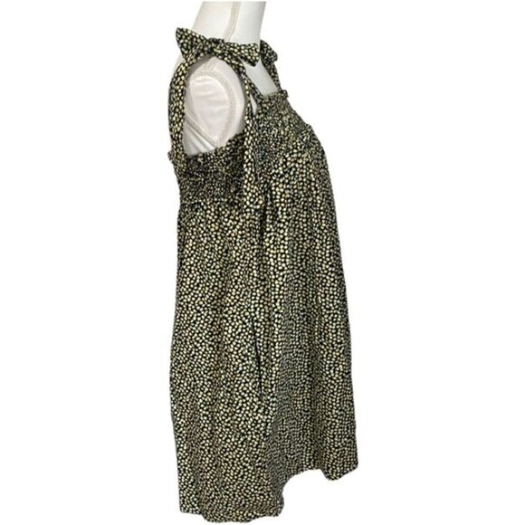 BURU Women's‎ S/M Floral Tent Dress Tie Top Adjustable Straps Sleeveless Pockets - Picture 3 of 8